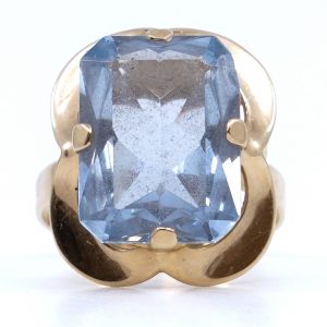 Ring Guld 18K 6,9g Ø18,5 med sten