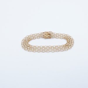Armband X-länk 18K 14,4g längd 19cm Bredd 11mm