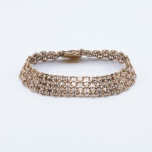 Armband X-länk med stav Guld 18K 30g Längd 21cm Bredd 13mm
