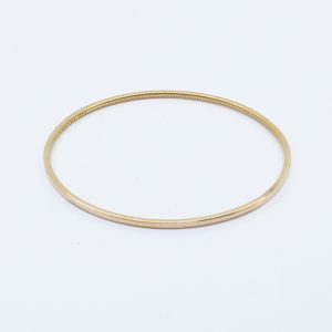 Armring Guld 21K 10g Diameter 6,5cm, med räfflad/blank yta