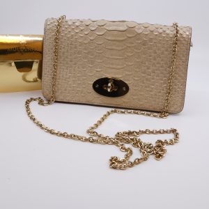 Axelremsväska Mulberry Bayswater Clutch Wallet Metall Rose Gold 12x20cm