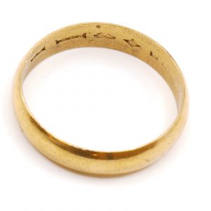 Ring Guld 23K 5,9g Ø21 graverad