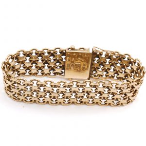 Armband X-länk Guld 18K 69,4g Längd 19cm Bredd 21mm