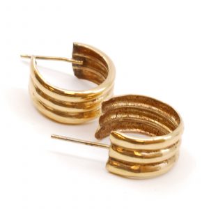 Örhängen Guld 18K 2,1g Höjd 14mm Diameter 14mm utan stopper