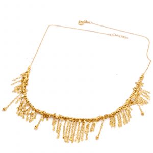 Halscollier med filigranarbete Guld 21K 8,9g Längd 40,3cm Bredd 25mm