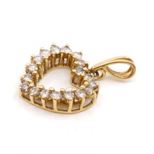 Hänge med diamanter 18xca0,04ct Guld 18K 3g Bredd 2,5mm Höjd 3,5mm