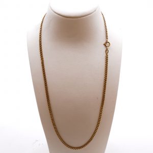 Halskedja Pansar något skeva länkar Guld 18K 9,63g Längd 41cm Bredd 3mm
