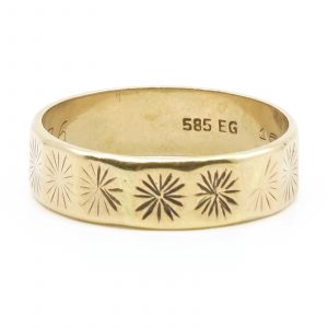 Ring mönstrad Guld 14K 3,4g Ø18