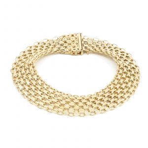 Armband X-länk Guld 18K 30,2g Längd 21,5cm Bredd 15mm
