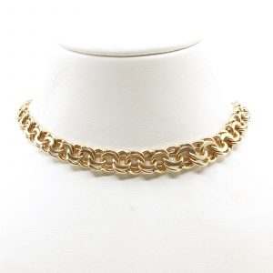 Halskedja doserad Bismarck Guld 14K 21,8g Längd 44cm Bredd 4-8mm