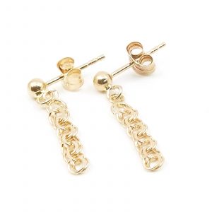 Örhängen Bismarck Guld 18K 1g Höjd 20mm Diameter 3mm