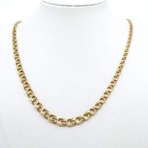 Halskedja Doserad Bismarck Guld 18K 11,8g Längd 43,5cm Bredd 3,2-6,0mm