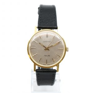 Armbandsur Certina New Art Guldboett 18K 34mmm Gravyr Manuell Läderband Bruttovikt 36,4g