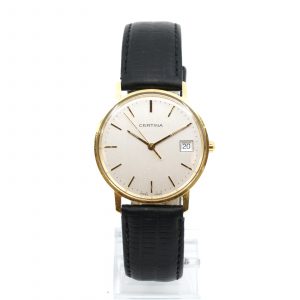 Armbandsur Certina Guldboett 18K 33mm Gravyr Ser.nr. EOL115929968 Bruttovikt 33,2g Datum WR 30m