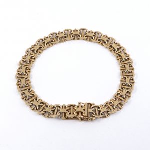 Armband X-Länk med stav Guld 18K 17,4g Längd 19cm Bredd 8mm
