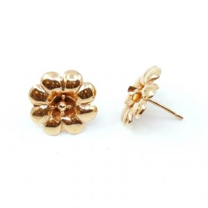 Örhängen Blomma Guld 18K 1,5g Diameter 14mm utan stoppers