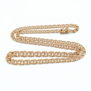 Halskedja doserad Bismarck GHA Guld 18K 16,4g Längd 45,5cm Bredd 4-7mm