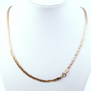 Halskedja Flätad Guld 18K 6,6g Längd 42cm Bredd 3mm
