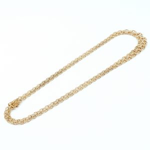 Halskedja doserad X-länk med stav Guld 18K 22,1g Längd 43cm Bredd 5-11mm
