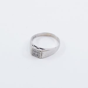 Ring vitguld med diamanter 9xca0,03ct 18K 4,9g Ø20,5