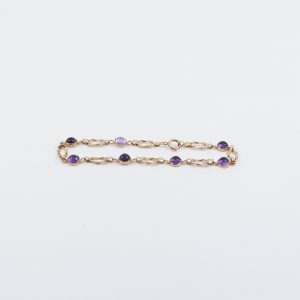 Armband Guld 18K 4,8g Längd 20cm Bredd 6mm Med stenar