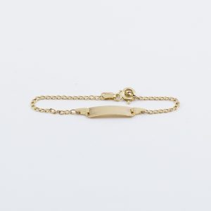 Armband Med namnbricka Guld 18K 1,4g Längd 12,5-14,5cm Bredd 2-5mm