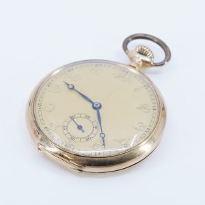 Fickur Okänd Modell Guld 14k i boett, 79,8g Boett 50mm, manuell, plexiglas, boettnummer 593879
