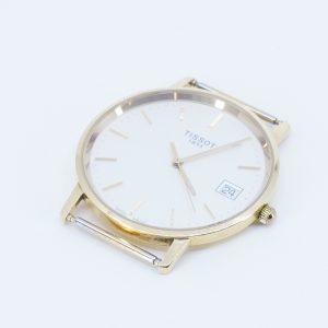 Armbandsur Tissot boett i Guld 18K, 34mm, Quartz, datum, plexiglas, graverad, utan band