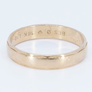 Ring slät Guld 18K 3g Ø18, graverad
