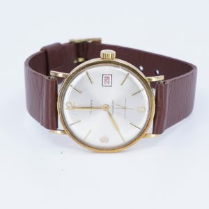 Armbandsur Okänt märke Guld 18K i boett Längd 22,5cm Boett 34mm, manuell, datum visning, läderband