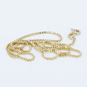 Halskedja Venezia 14K 3g Längd 38cm Bredd 1 mm, defekt