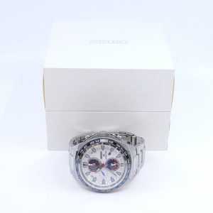 Armbandsur Seiko SSC485P1 V195 Prospex World Time Solar Chronograph 45mm stållänk med viklås box