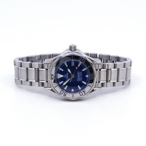 Armbandsur Omega Semaster Lady 28mm stål quartz datum stålarmband cert 2005, box, ytterkartong