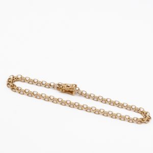 Armband X-länk Guld 18K 6,4g Längd 19cm Bredd 5mm