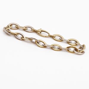 Armband Guld 18K 6,8g Längd 18,5cm Bredd 7mm tvåfärgat