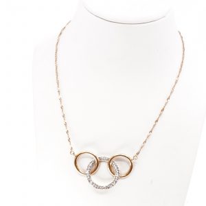 Collier Singaporelänk med integrerat hänge Guld 18K Brv 2,1g Längd 41,5-44,5cm Bredd 1/20mm