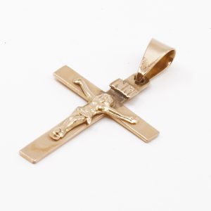 Hänge Guld 14K (ögla i 18K) Brv 4,3g Bredd 25mm Höjd 45mm Krucifix