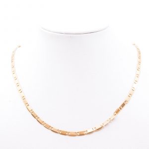 Halskedja manglad Pansar med stav Guld 18K 8,8g Längd 40cm Bredd 3mm