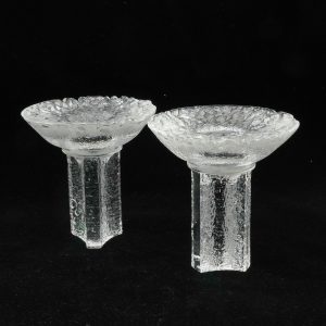 Ljusstakar 2st i glas Orrefors Olympia