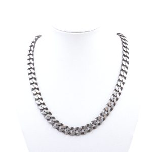 Halskedja Pansar silver S925 46,1g längd: 55cm bredd: 8mm