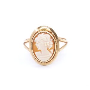 Ring guld 18K 2,5g Ø18,75 med camé