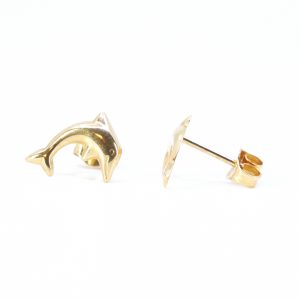 Örhängen Delfiner Guld 18K 0,5g Höjd 8mm Diameter 11mm