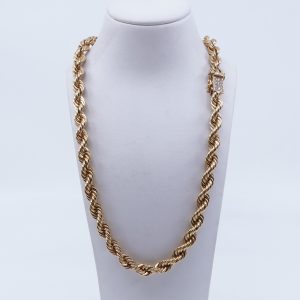 Halskedja Cordell Guld 18K 124,8g Längd 60,5cm Bredd 7mm, med diamanter 12xca0,02ct