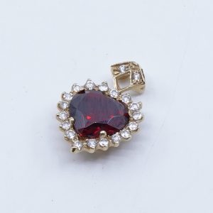Hänge Guld 14K 5,1g Bredd 17mm Höjd 25mm, med stenar