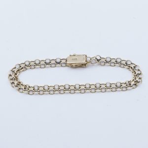 Armband X-länk Guld 14K 9,3g Längd 19,5cm Bredd 7mm