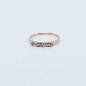 Ring Guld 18K 2,2g Ø19,25 med diamanter 8x0,02ct