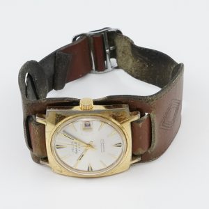 Armbandsur Helsa Super De Luxe Stål Läderarmband Längd 18,5-22cm Boett 34mm