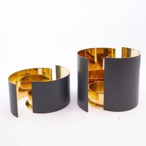 Ljushållare 2st Skultuna, Infinity design Benradotte & Kylberg, färg mörkgrå